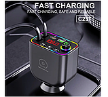 FM-модулятор WUW C237 25W з вбудованими кабелями, чорний, фото 8