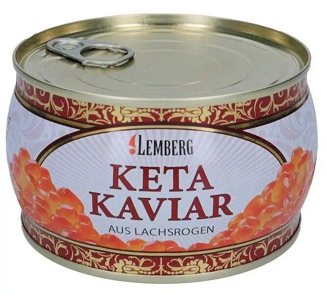Червона iкра кети Lemberg Premium Keta Kaviar (400g) (кошерна) (EXP 05.12.2025)