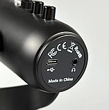 Мікрофон студійний MU900 для блогерів і стримерів, з RGB-підсвіткою, чорний, фото 2