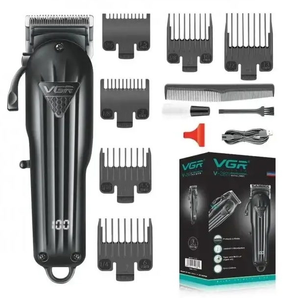 Машинка для стриження акумуляторна VGR V-282 8641, чорна