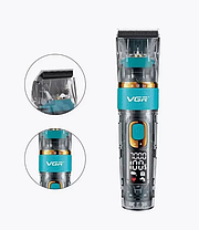 Машинка для стриження VGR V-695 3567, прозора, фото 4