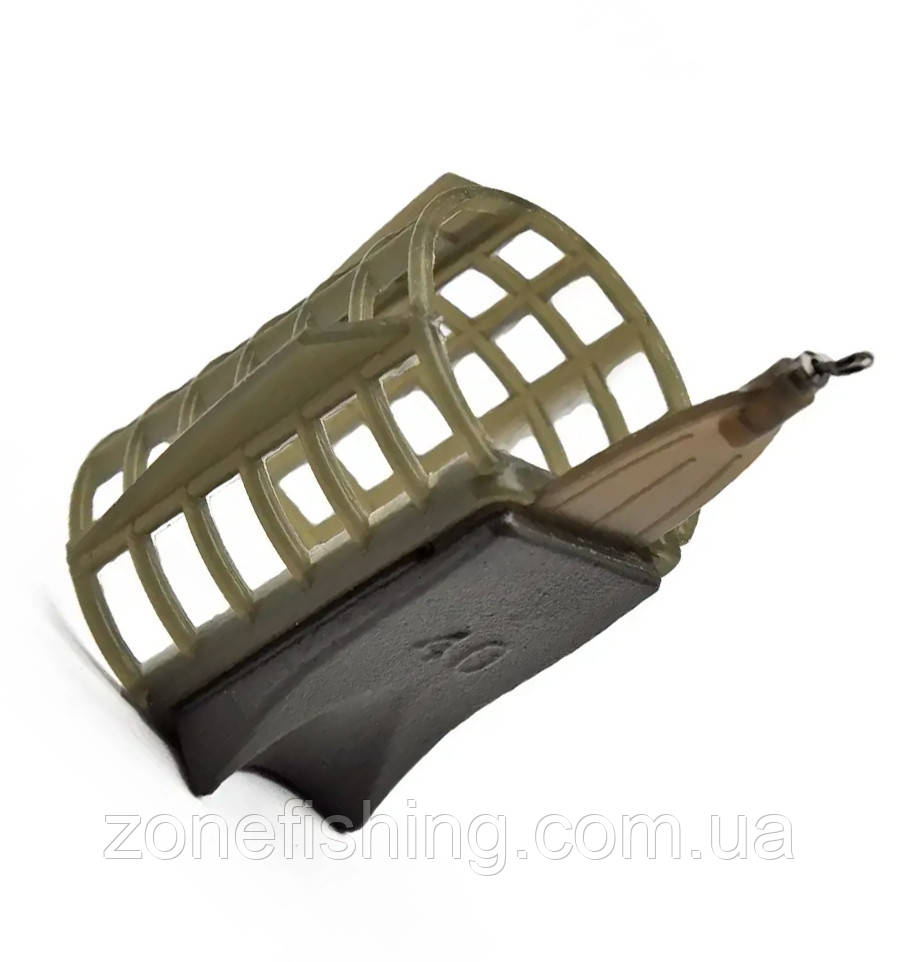 Годівниця Фідерна Feeder з ґрунтозачіпками 33*40 мм 40 г., фото 1