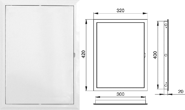 Дверцы ревизионные Вентс для счетчикоа 300/400