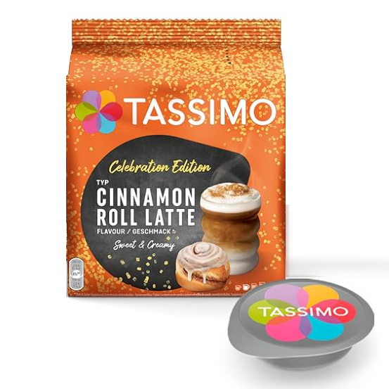 Кава в капсулах Tassimo Celebration Edition Cinnamon Roll Latte Sweet & Creamy (8 порцій)