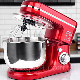 Планетарний міксер-тістоміс 5 л Zepline 3500 Вт кухонний стаціонарний на 10 швидкостей з 3 насадками