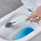Туалетний йоржик із силіконовою щіткою, що гнуться,/Силіконовий йоржик для унітаза/Ержик для туалету, фото 3