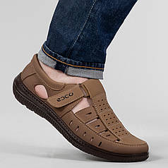 Сандалі чоловічі бежеві класичні з шкіри (А 9 беж)