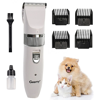 Машинка для стриження тварин Geemy GM 634 / Бездротовий тример для грумінгу котів і собак
