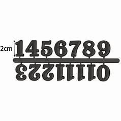 Цифри арабські для настінних годинників, 2 см, чорні