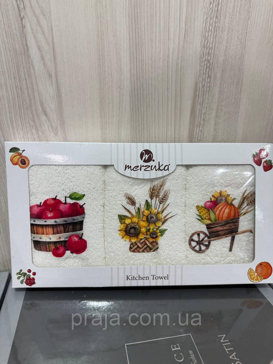 Набір махрових кухонних рушників "MERZUKA"  коробка, фото 1