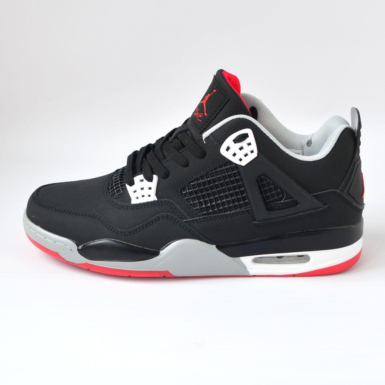 Nike Air Jordan Retro 4 Black Red 36, фото 1