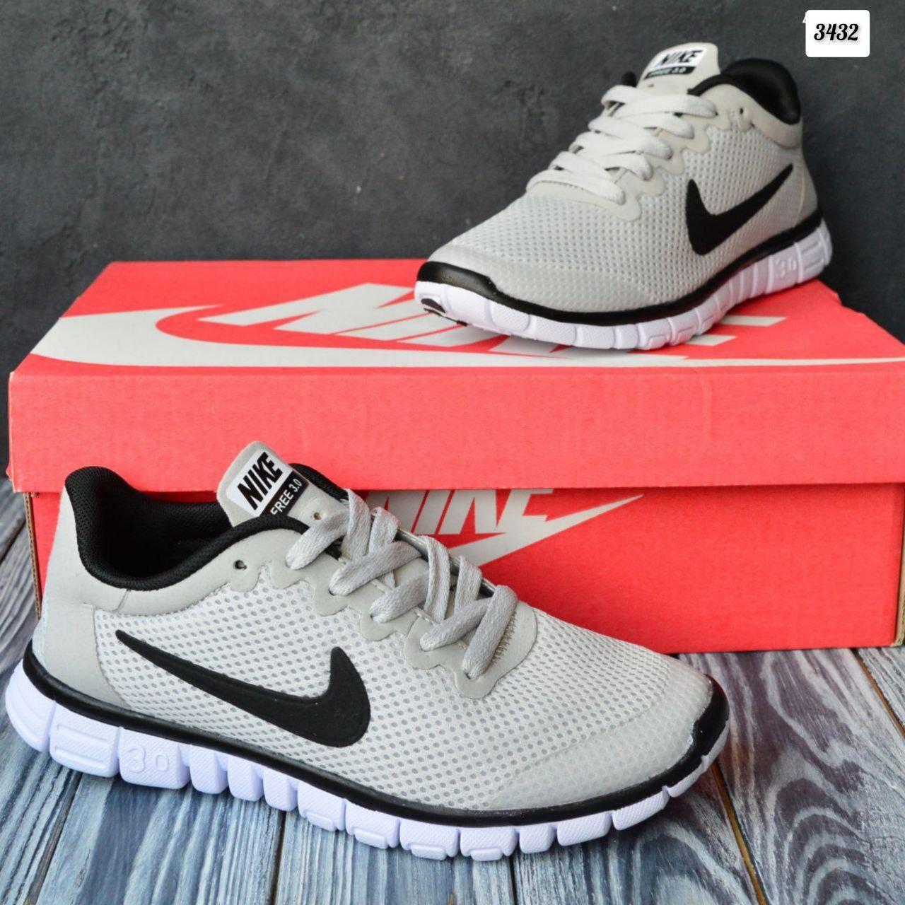 Nike Free Run 3.0 Gray White 36, фото 1