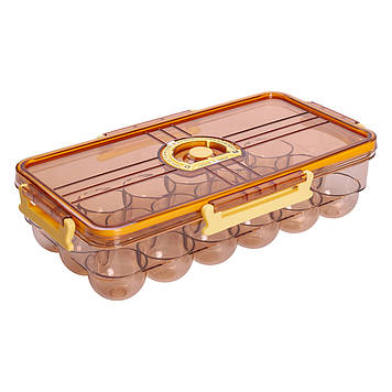 Лоток для яєць пластиковий на 18 комірок 32.5х18х8 см Коричневий HP-27-1