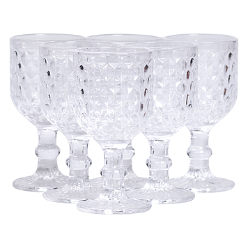 Набір чарок на ніжці 6 шт скляні 50 мл HP-19-107