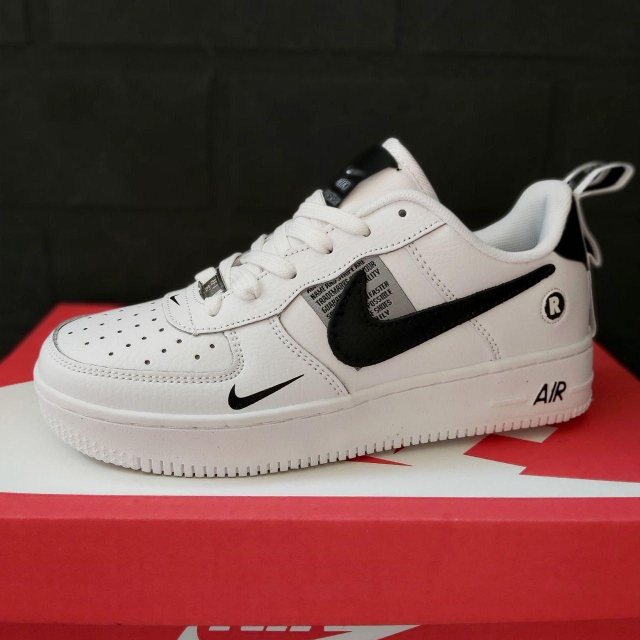 Nike Air Force 1 Mid White black 36, фото 1