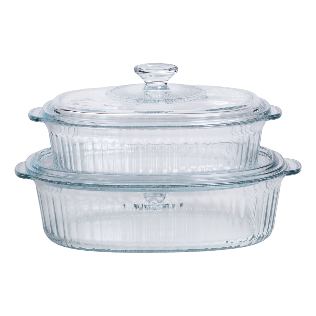 Форми для запікання набір 2 шт скляні з кришками овальні HP-34-27, фото 1