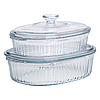 Форми для запікання набір 2 шт скляні з кришками овальні HP-34-27, фото 2