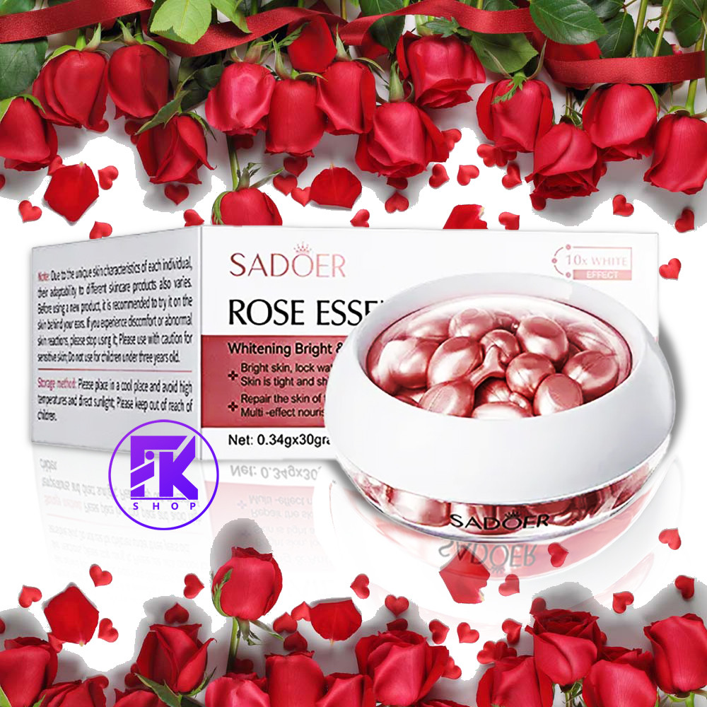 Есенція для обличчя Sadoer Rose Essence Троянда 0,34 г х 30 капсул, фото 1