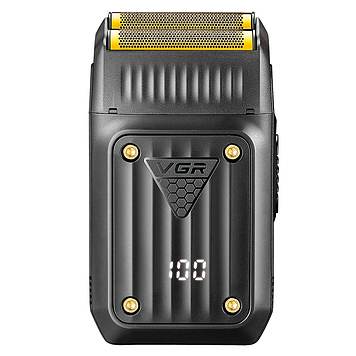 Електробритва чоловіча шейвер з подвійним лезом та LED-дисплеєм VGR V-363