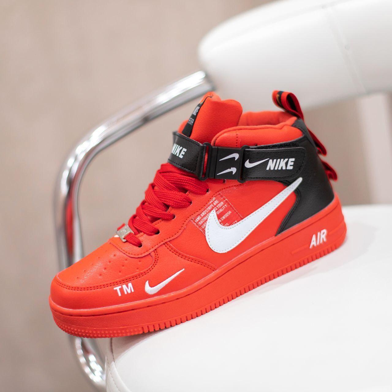 Nike Air Force 1 Mid Red, фото 1