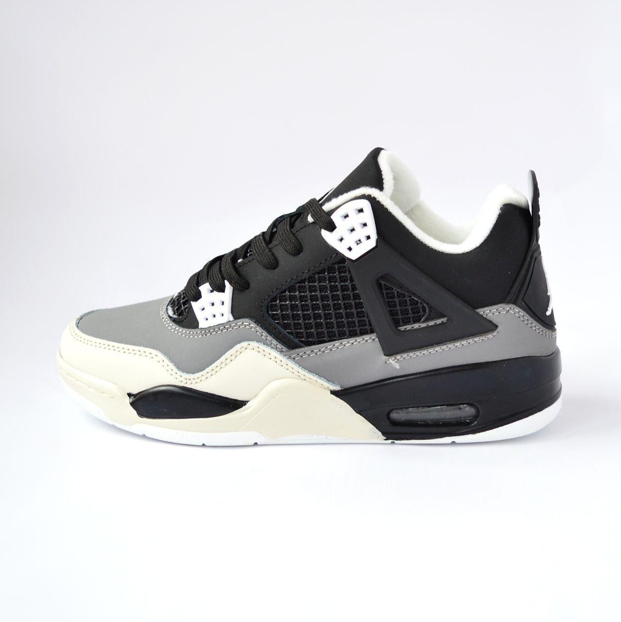 Nike Air Jordan Retro 4 Black Gray 36, фото 1