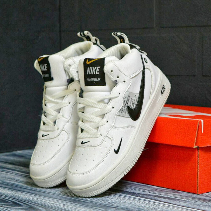 Nike Air Force 1 Mid White, фото 1