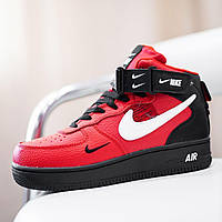 Nike Air Force 1 Mid Red Black
