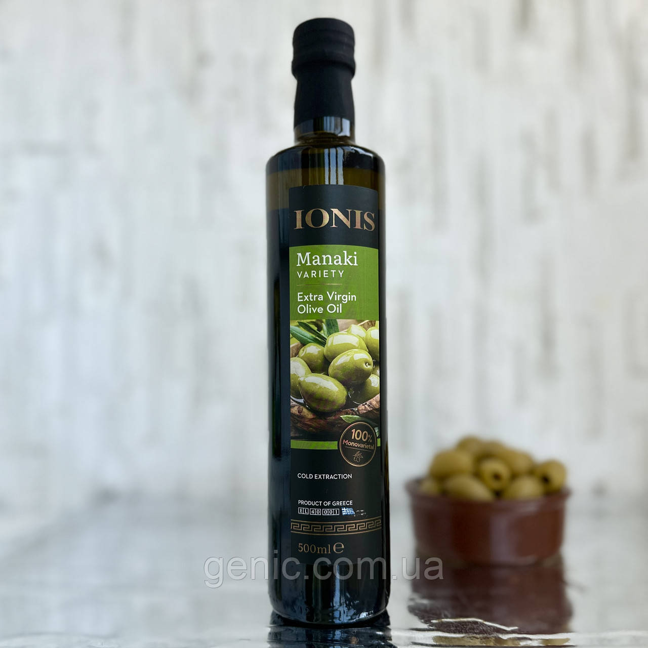 Олія оливкова Ionis Manaki Extra Virgin, 500мл, фото 1