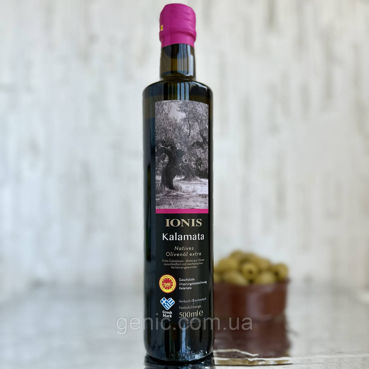 Олія оливкова Ionis Kalamata Extra Virgin, 500мл, фото 1