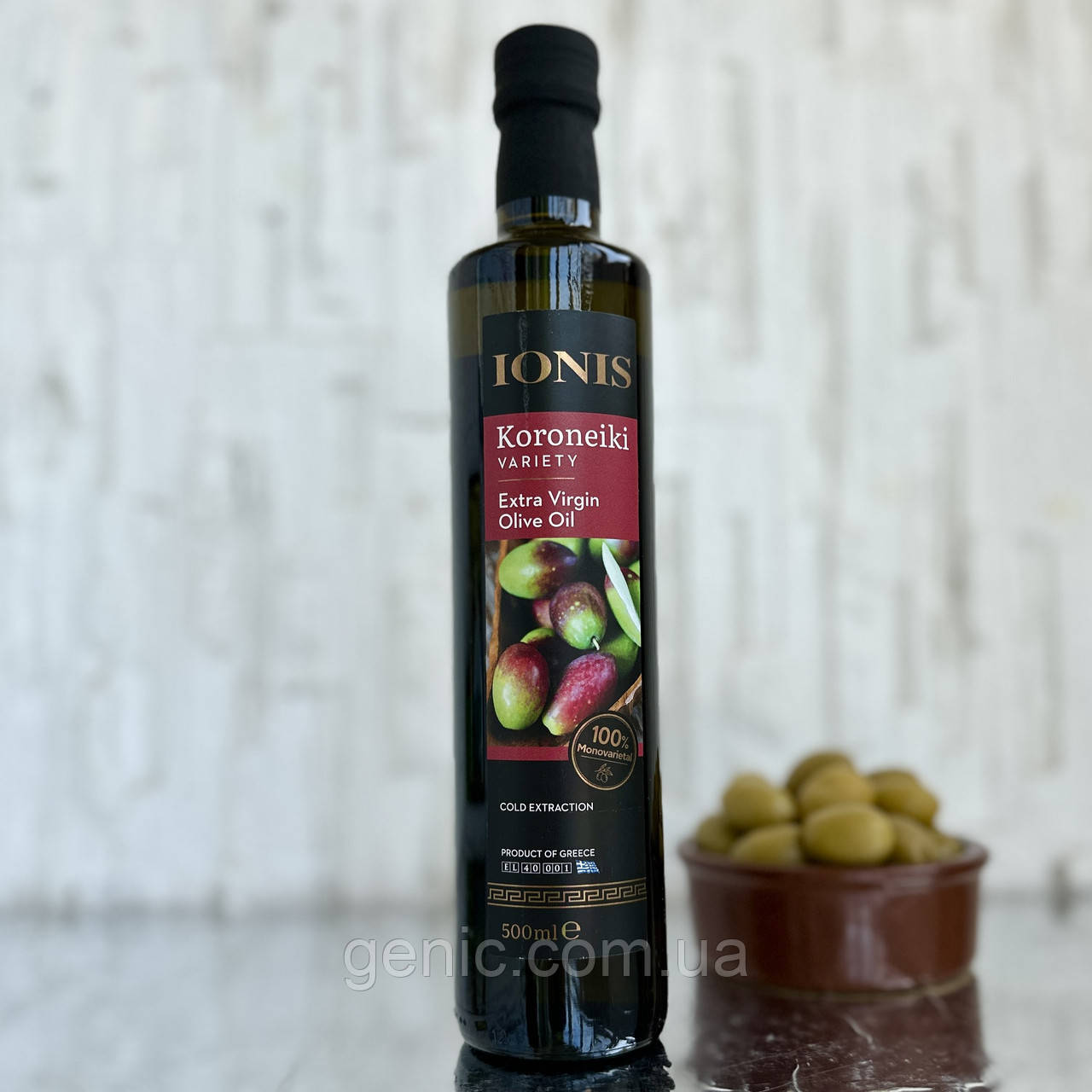 Олія оливкова Ionis Koroneiki Extra Virgin, 500мл, фото 1