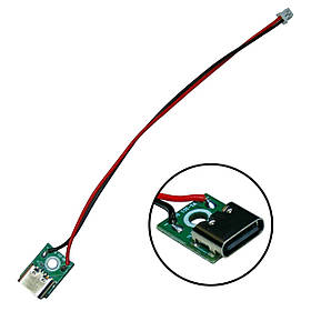 Роз'єм Type-C 2 pin мама, гніздо на платі з дротами