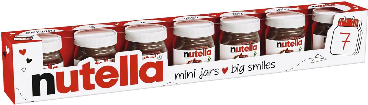 Набір шоколадно-горіхової пасти Nutella World Mini Hazelnut Spread 7шт×30г, фото 1
