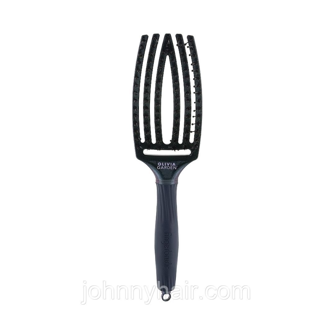 Щітка OG масажна Finger Brush Care Iconic Boar&Nylon Blue Sapphire M ID1825, фото 1