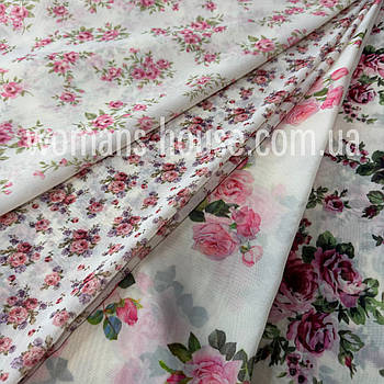 Тканина шифон друкований принт 150 см Україна Китай Рулон від 50 м