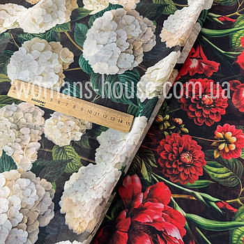 Тканина шифон друкований принт 150 см Україна Китай Рулон від 50 м