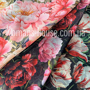 Тканина шифон друкований принт 150 см Україна Китай Рулон від 50 м