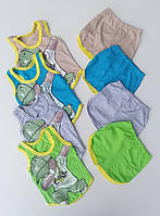 Костюм 2-ка дитячий літній із принтом на хлопчика р 24-28 (4 кв) "MARI" недорого від прямого постачальника