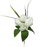 Штучні квіти букет тюльпани 7-ка бордюрні, 20см, фото 6