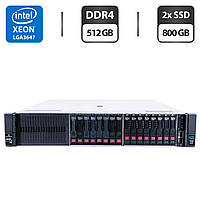 Сервер HP ProLiant DL380 Gen10 (8x 2.5 SFF, 8x 2.5 U2 NVMe) 2U Rack / 2x Intel Xeon Gold 6138 (20 (40) ядра по 2.0 - 3.7 GHz) /