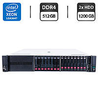 Сервер HP ProLiant DL380 Gen10 (8x 2.5 SFF, 8x 2.5 U2 NVMe) 2U Rack / 2x Intel Xeon Gold 6138 (20 (40) ядра по 2.0 - 3.7 GHz) /