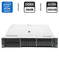 Сервер HP ProLiant DL380 Gen10 (8x 2.5 SFF, 8x 2.5 U2 NVMe) 2U Rack / 2x Intel Xeon Gold 6138 (20 (40) ядра по 2.0 - 3.7 GHz) /