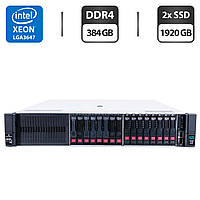 Сервер HP ProLiant DL380 Gen10 (8x 2.5 SFF, 8x 2.5 U2 NVMe) 2U Rack / 2x Intel Xeon Gold 6138 (20 (40) ядра по 2.0 - 3.7 GHz) /