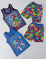 Костюм 2-ка дитячий літній із принтом на хлопчика р 26-34 (2кв) "MARI" недорого від прямого постачальника