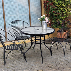 Садовий стіл Costway Acapulco з місцем для парасолі smart