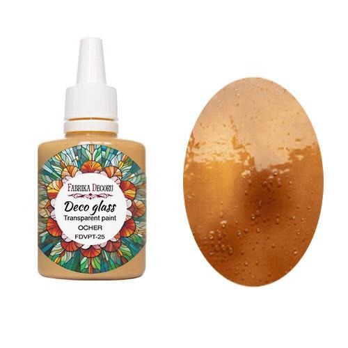 Фарба Деко Глас для ефекту Прозорого Вітражного скла, Вохра, 30 мл