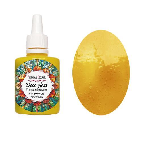 Фарба Деко Глас для ефекту Прозорого Вітражного скла, Ананас, 30 мл