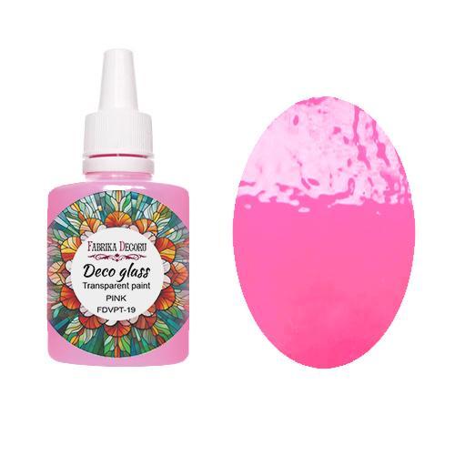 Фарба Деко Глас для ефекту Прозорого Вітражного скла, Рожевий, 30 мл