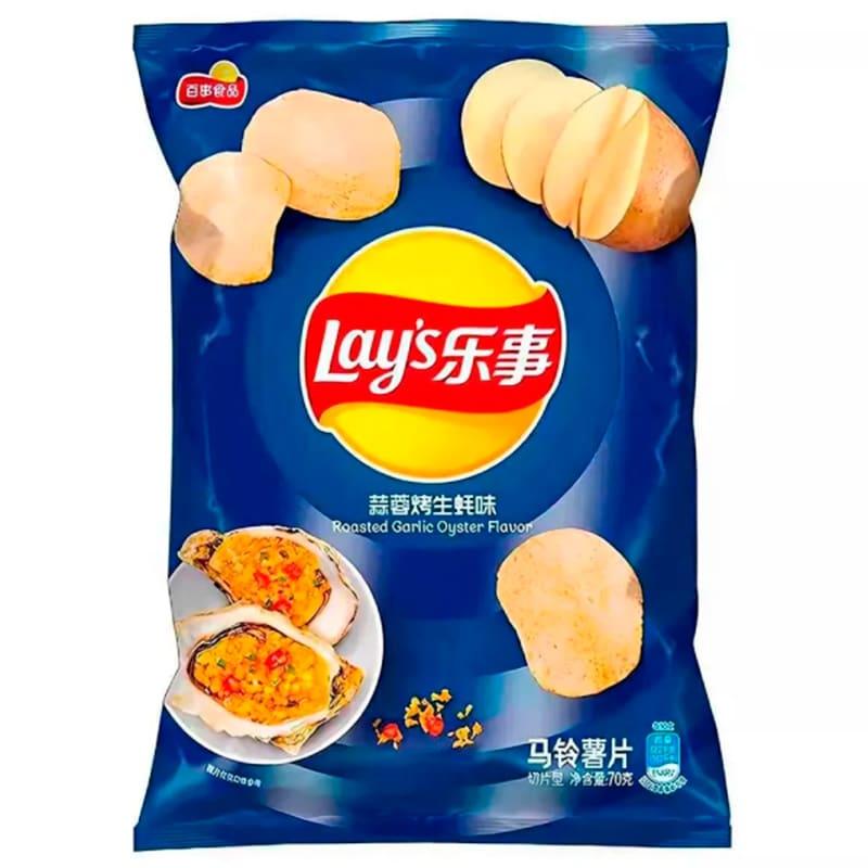 Чипси Lay's зі смаком устриць та часнику 70г