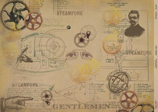 Декупажна карта на крафт паперу 29,7x42 см, Scienze antiche, #0041