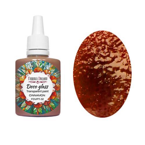 Фарба Деко Глас для ефекту прозорого Вітражного скла, Кориця, 30 мл